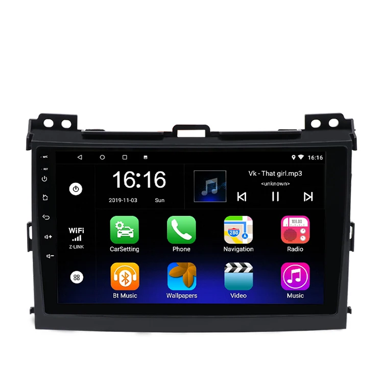 Oem Intelligent Voice HD Screen Android Stereo Multimedia Video Player Car Radio For Toyota Prado Land Cruiser 120