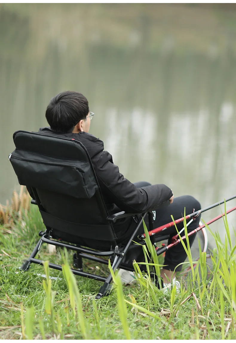 New design portable outdoor fishing tackle high quality Magal folding fishing chair durable rod holder fishing gear