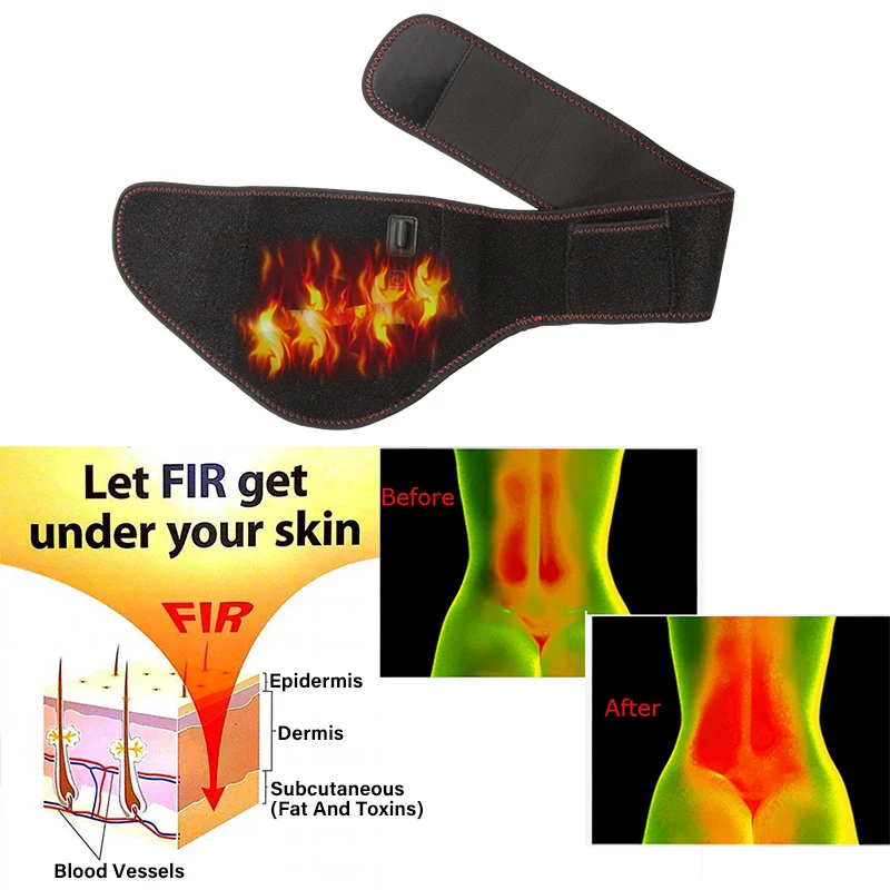 Back Infrared Physiotherapy Heating Pad Heating Belt with Adjustable Temperature for Back Support for Injuries or Low Back Pain