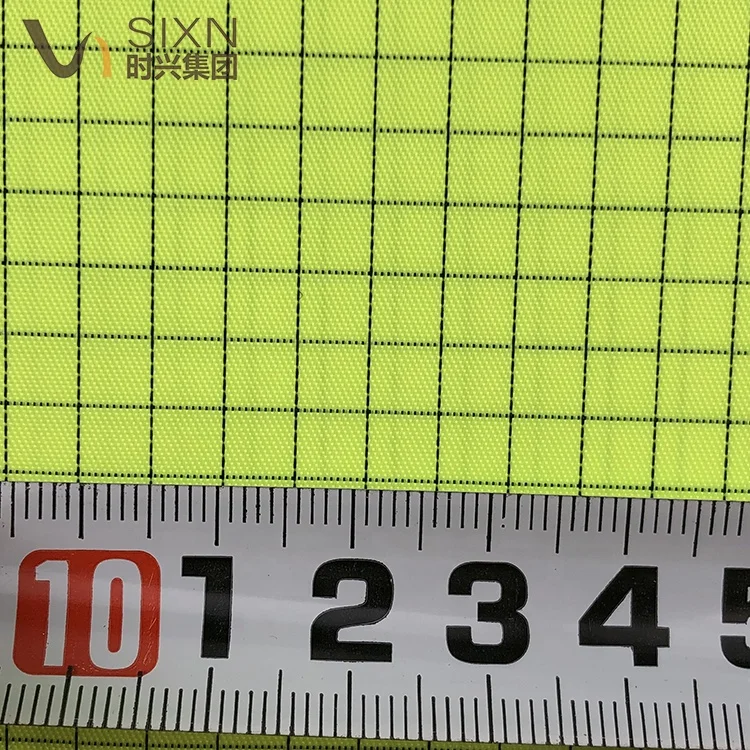 75D Polyester Conductive Rip-stop Fire Proof  Anti Static Fabric For Work Wear Clothes