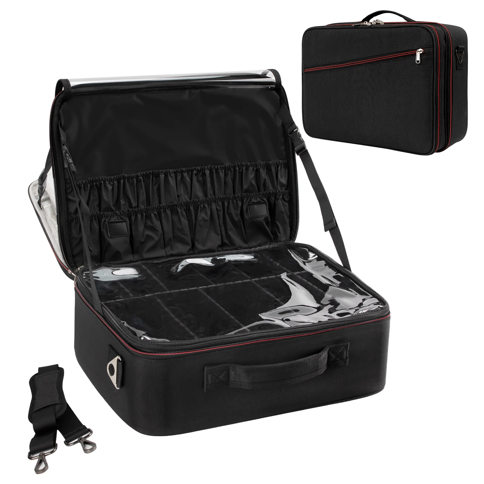 Relavel Extra Large Travel Portable Artist Storage Bag with Heat Insulation Makeup Case Makeup Bag Organizer Travel Cosmetic Cas