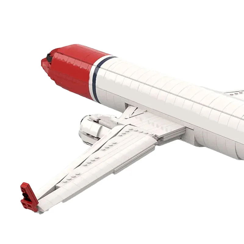 Buildmoc MOC-65055 Legoing норвежский 737-800 самолет пластмассовые развивающие строительные блоки