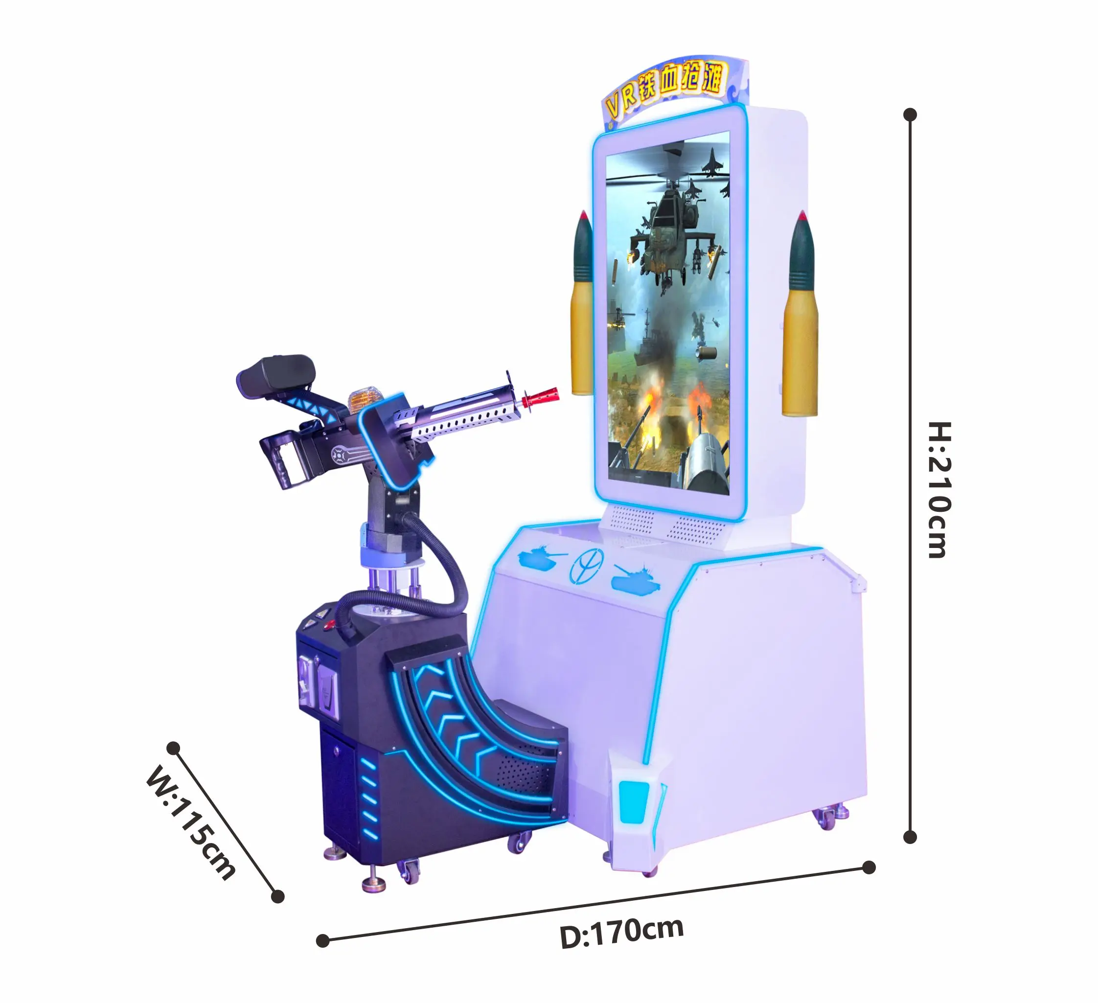 Hot sale VR simulator arcade game machine bill acceptor coin operated video games for adults entertainment shooting game machine