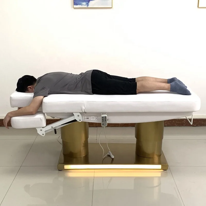 beauty spa gold facial tattoo bed massage couch table treatment chair beds thermal electric adjustable massage tables