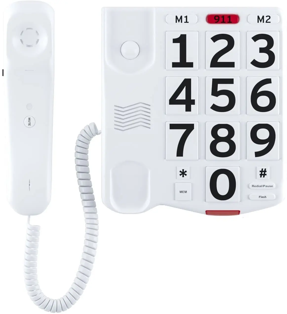 2021 best selling big button phone fancy corded house telephone set with emergency and braille for Seniors People