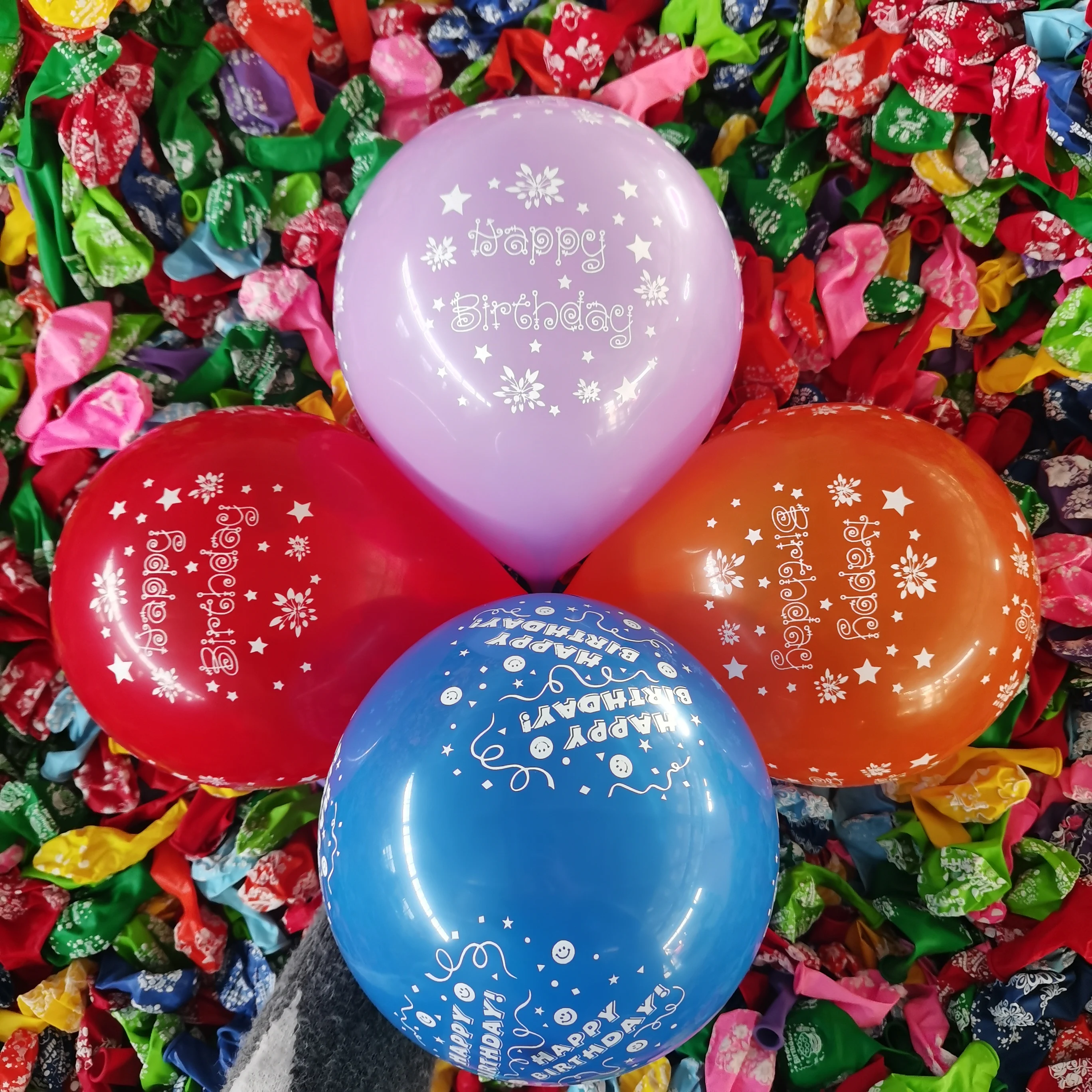 Wholesale 2024 Merry Christmas Party Decorate Balloon with Pump Sets Balon Matte Metallic Chrome Pastel Assorted