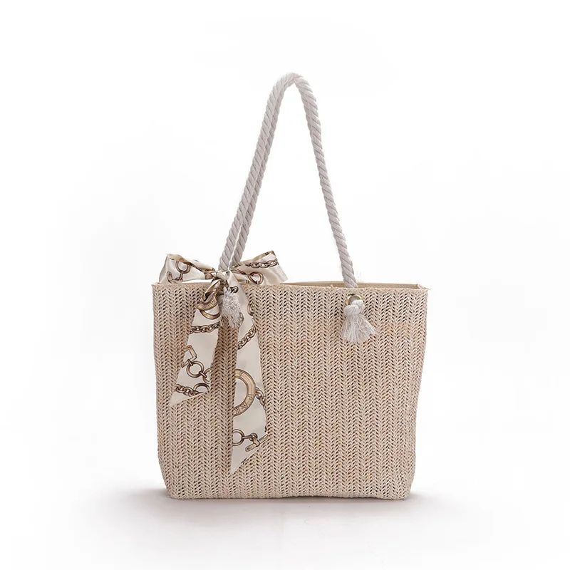 Spring summer seasons new arrivals straw shoulder hand bags women daily shopping single- shoulder bag