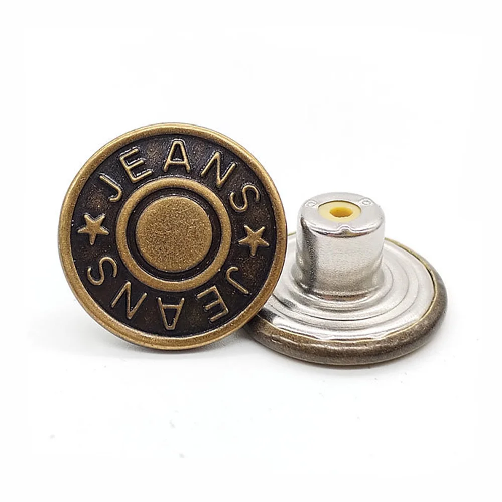 Customized Design Classic Embossed Shank Button High Quality Zinc Alloy Round Sustainabl Buttons