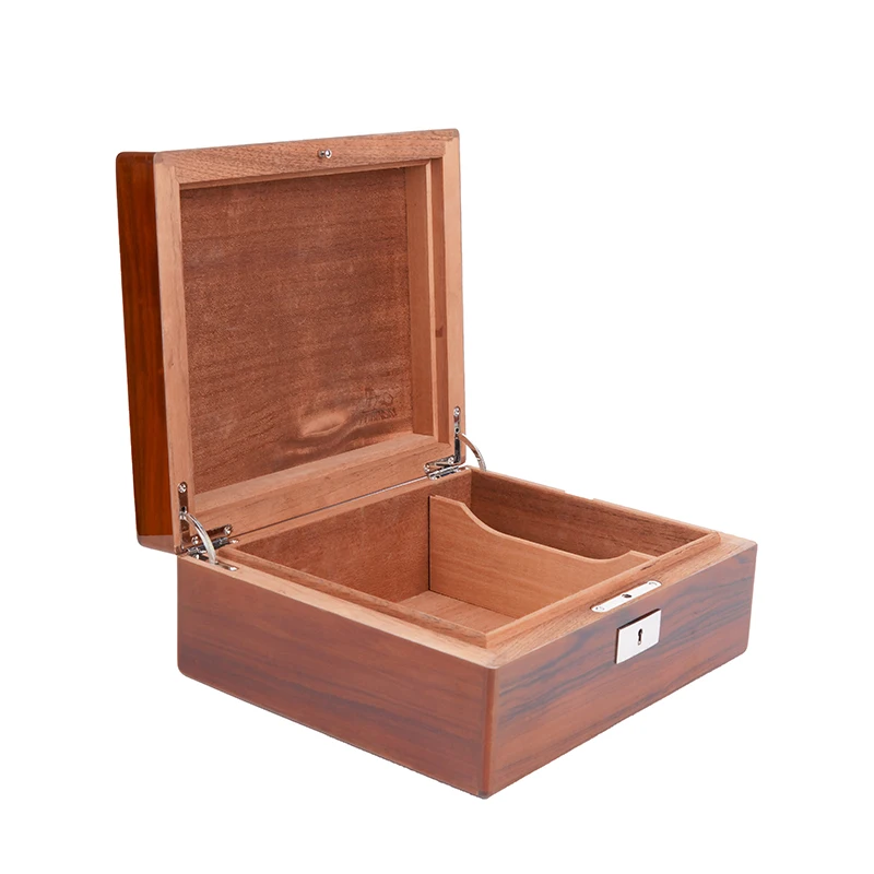 Customized High-end Large-capacity Wooden Cigar Box Solid Wood  Cigar Humidor Box Storage Lacquer Cabinet Wood Cigarette Case
