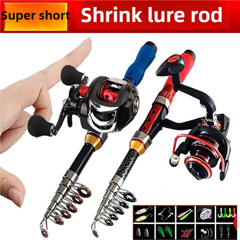 Wholesale High Quality Carbon Fiber Telescopic Lure Fishing Rods Slow Fast Combo Rod Reel Set Ocean Boat Fishing Saltwater