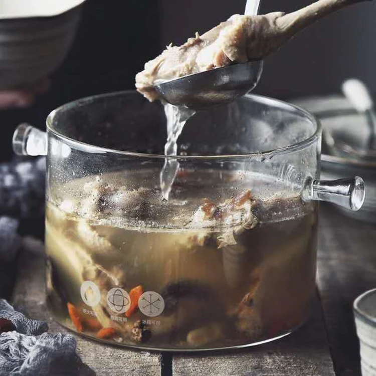 1.3л 1.5л домашняя термостойкая боросиликатная кухонная посуда кухонные инструменты для приготовления супа стеклянный горшок с крышкой