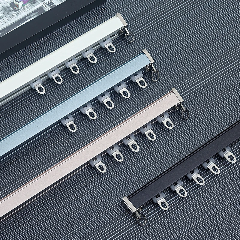 Wholesale Best Price Curtain Rod Ceiling Mount Curtain Rods With Strong Gliders Curtain Rail Track