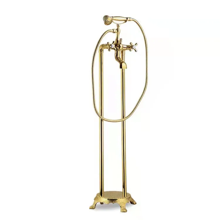 Bathroom Faucet hot cold telephone gold Free Standing faucets Bathtub Tap