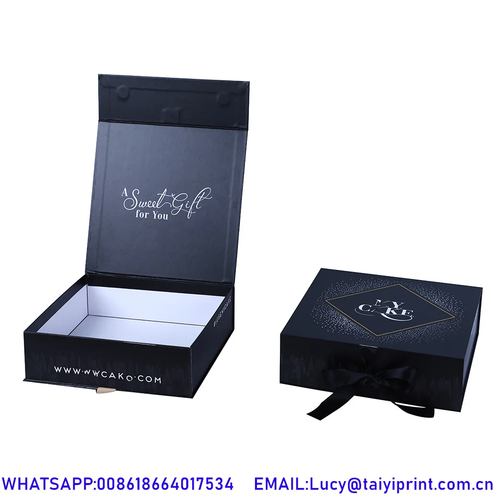 Gift Boxes Black Embossing Alibaba Empty Folding Magnetic Gift Boxes With Handle