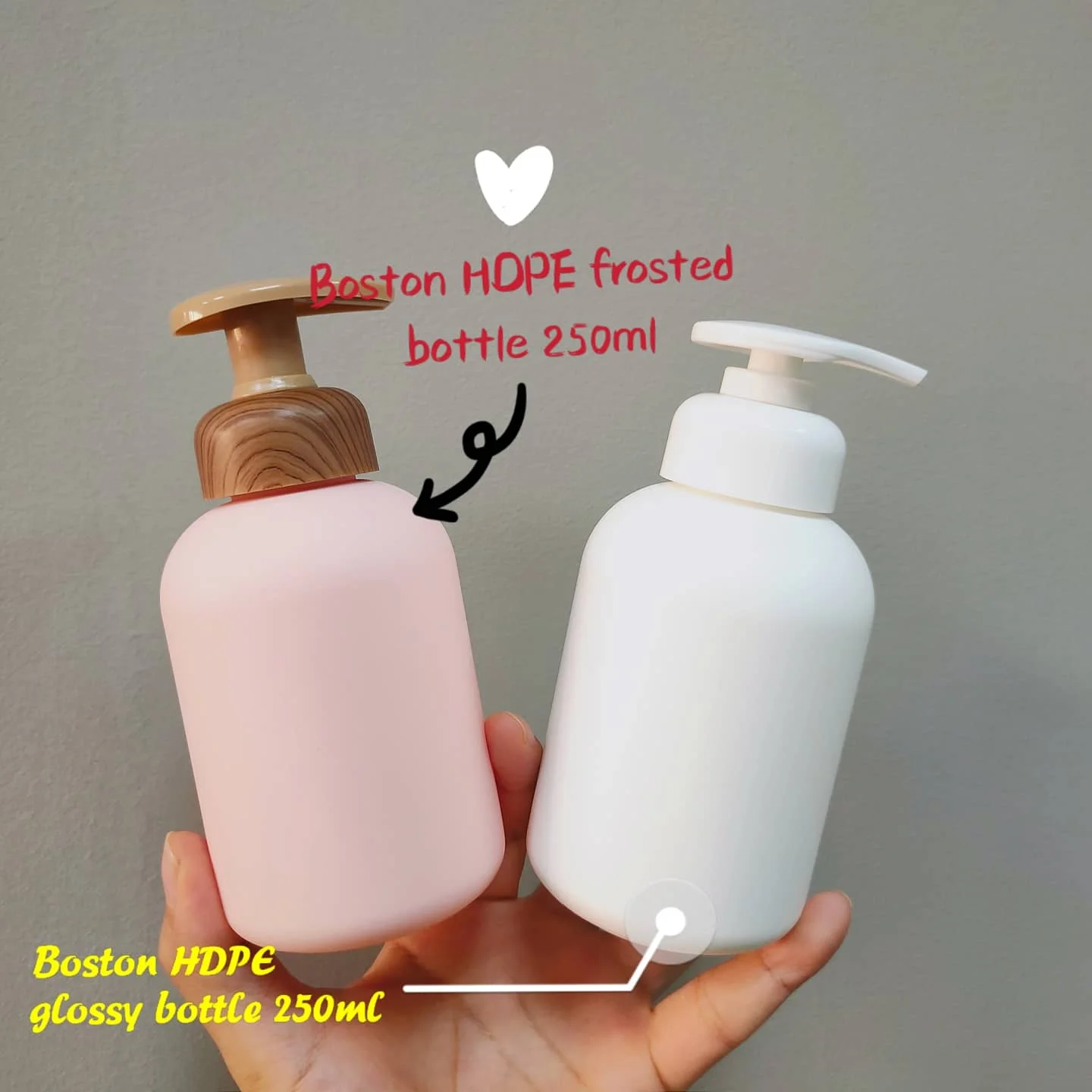 Plastic Soap bottle 250ml wood grain look pump OEM printing logo white matte plastic bottle lotion bottles