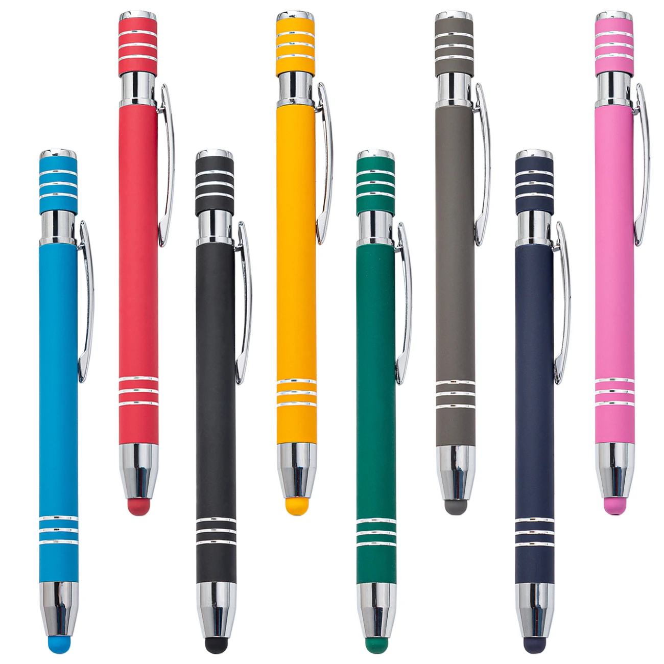 Hot selling 2 in 1 Promotional Stylus Touch Screen ball Pen Metal Stylus Ballpoint Pen With custom logo
