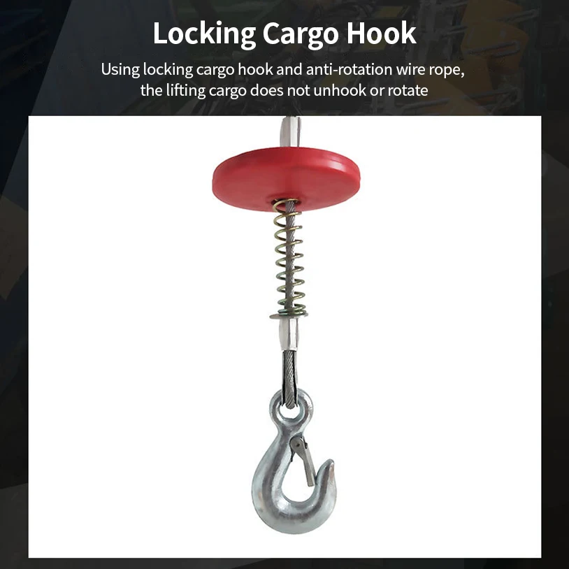 Mini Electric Chain Hoist Vital Lifting 1000kg  Single Phase 220v Pulley Wire Rope Electric Hoist