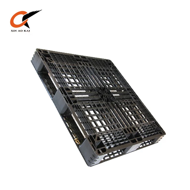 
HDPE steel reinforced 4-way warehouse food grade heavy shelf plastic pallet 