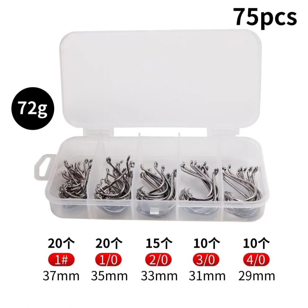 Free Samples 150PCS/Box High Carbon Steel Fishhooks Fishing Hooks Set High Barbed Carp Fishing Hooks 1# 1/0 2/0 3/0 4/0