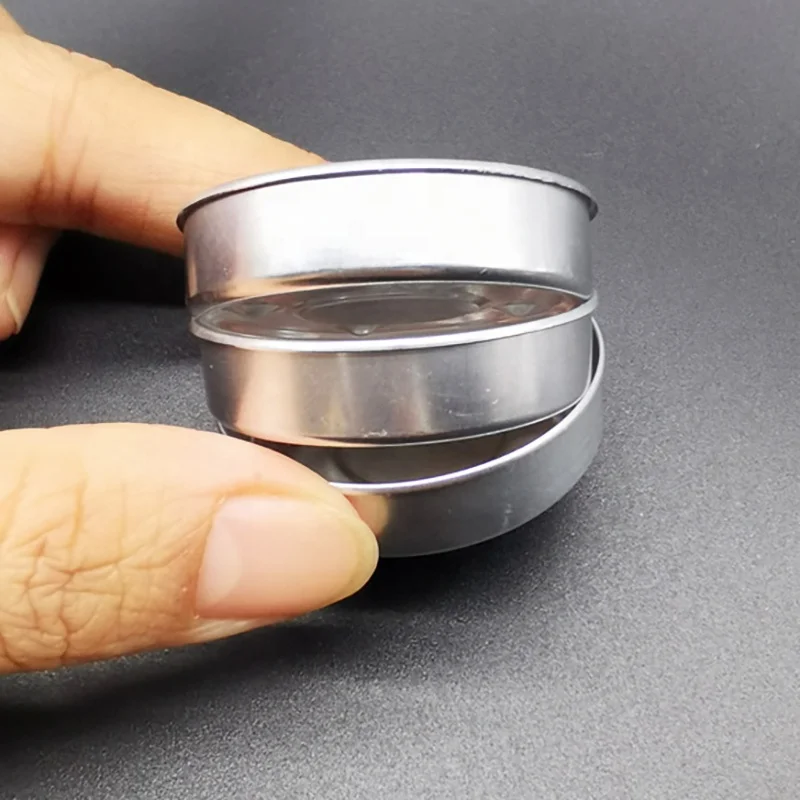 Wholesale Roll edge Sliver color 37.5x10mm 37.5*12CM Tealight Candle Aluminum cup shell for candle making
