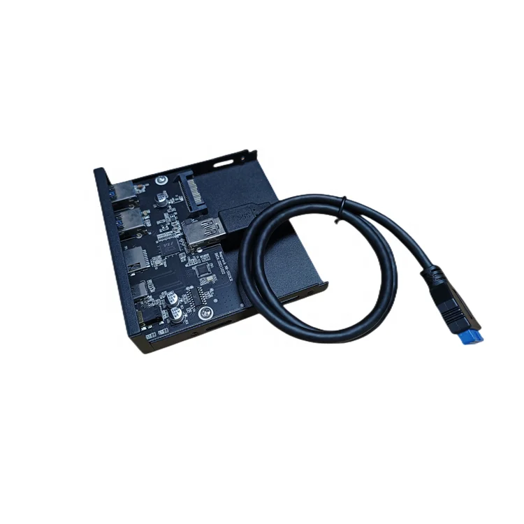 3.5 inch 2 Port USB 3.0 Computer Case Front Panel with HD Audio and Microphone Port SD/TF card reader usb-c Hub