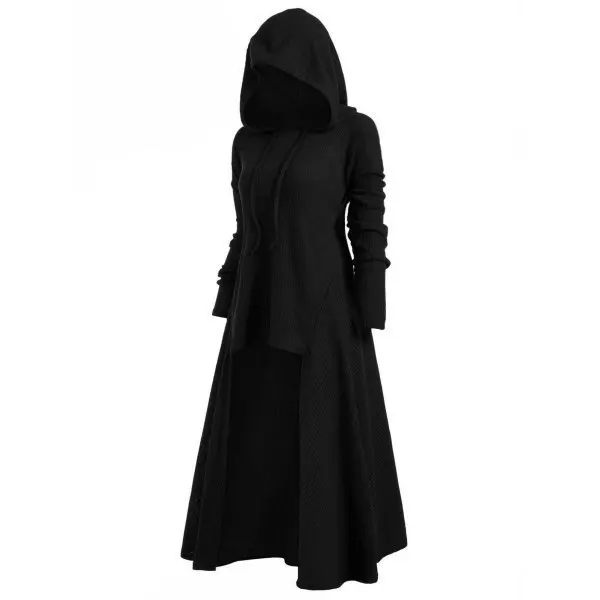 Plus Size Women Dress Hooded 2019 Summer Autumn Women Vintage Dress Cloak Long Pullover Sweater Blouse Tops Women Robe