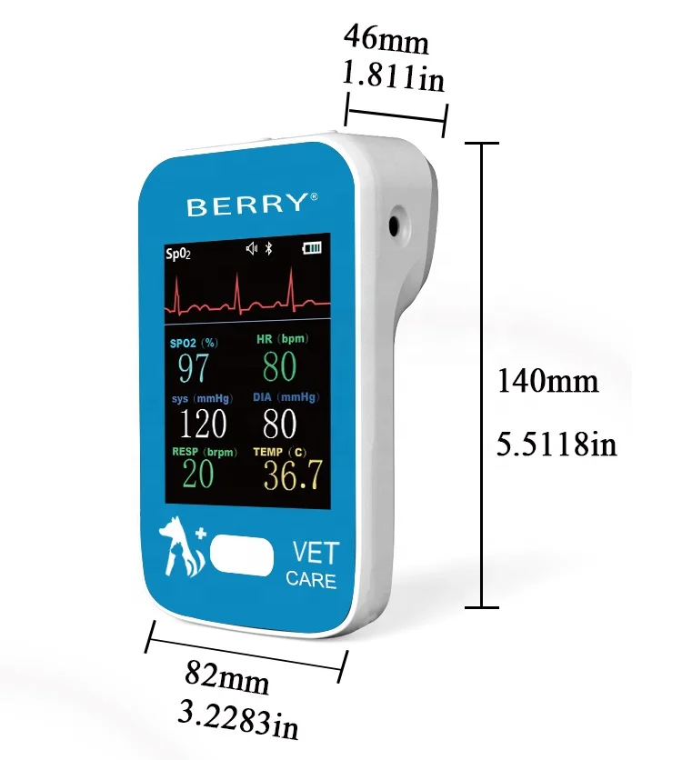 Berry Vet Veterinary Handheld Pulse Oximeter for dog cat horse  hot sale Veterinary Multi-parameter Monitor