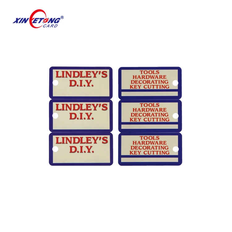 CMYK Logo Printing Plastic 3up Mini PVC Key Tag