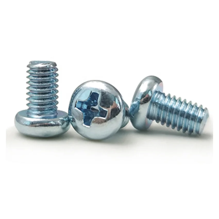 Carbon steel Phillips round head galvanized machine screw ANSI/ASME B18.6.3P Pan head screw