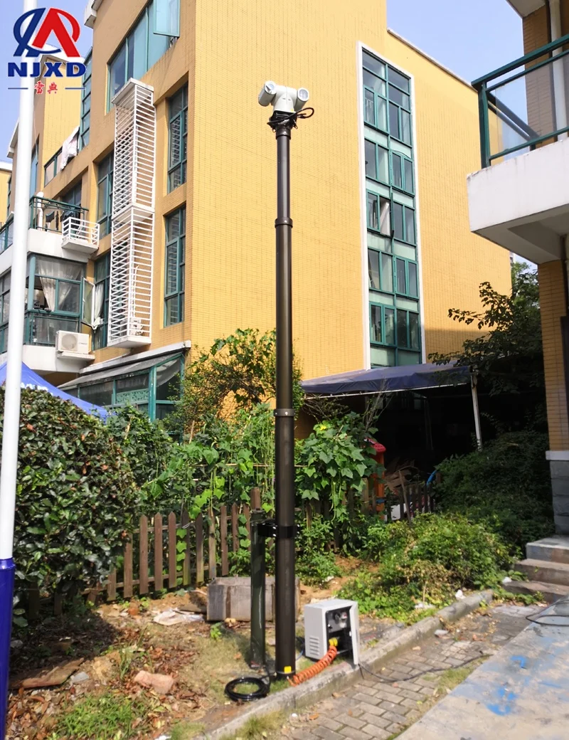 XD681 tripod pneumatic telescopic mast for CCTV camera