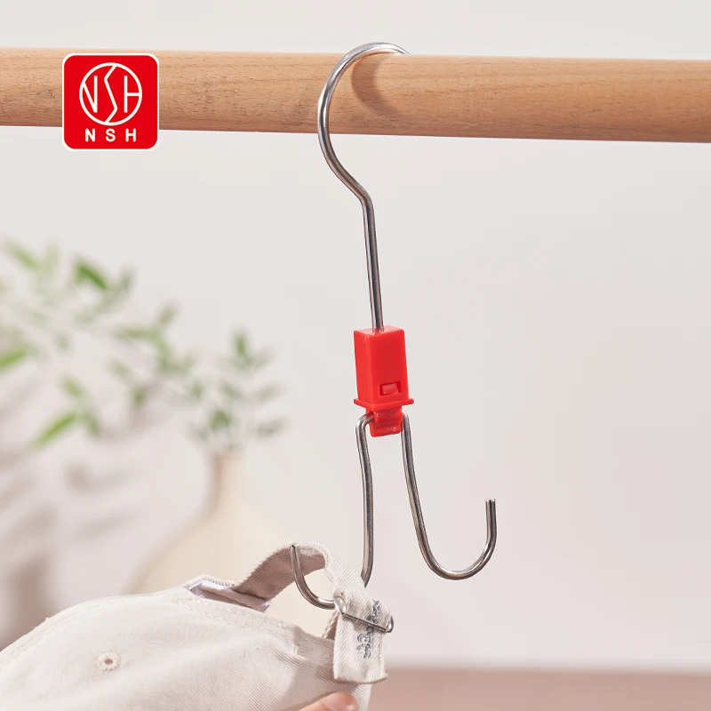 NSH6248 wholesale stainless steel hooks 360 degree rotating hook Casual household hook