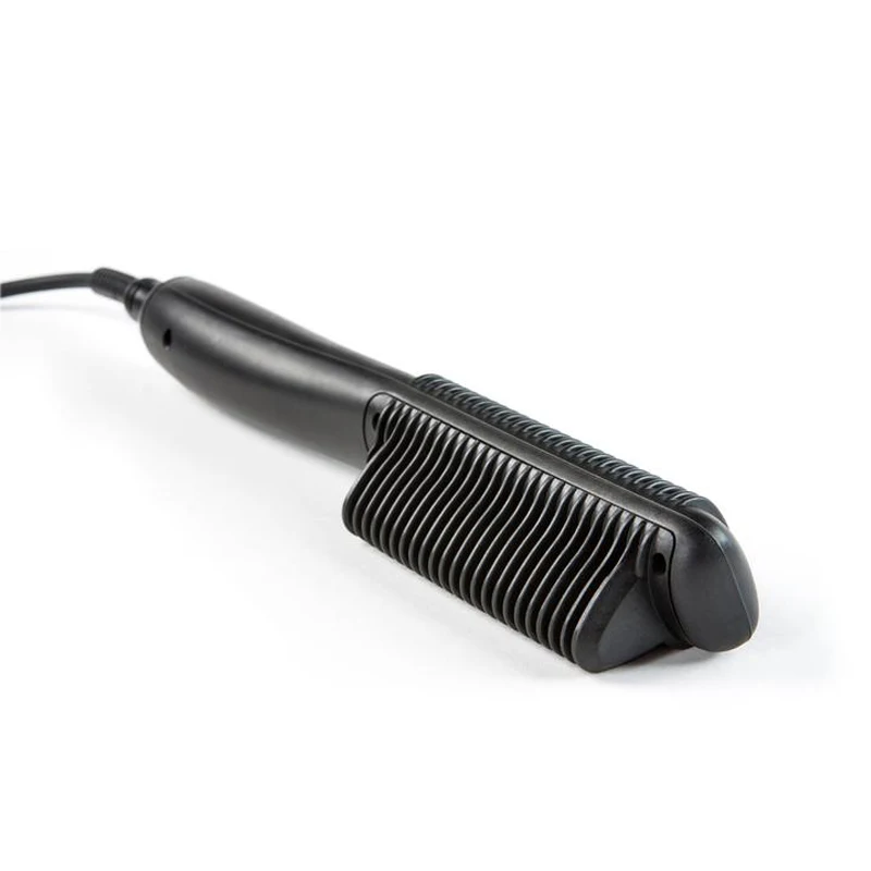 OEM factory Unisex hair styling PTC heat straightening brush Portable Beard Straightener