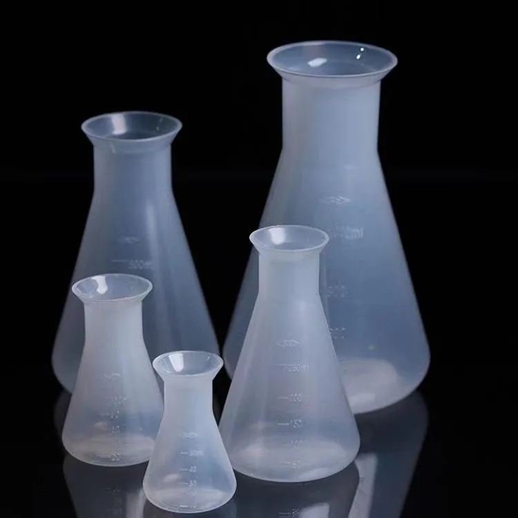  BAT LAB Plastic Flask Conical with Screw lid for Laboratory Students