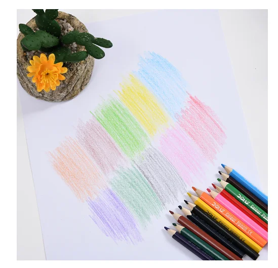 Manufacturer Wholesale 12 Professional Custom Wooden Kids Mini Colored Color Pencils Set For Children