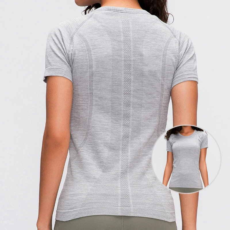 wholesale women o-neck t-shirt summer slim fit running sport t shirt women running tshirt custom logo quick dry fitness top