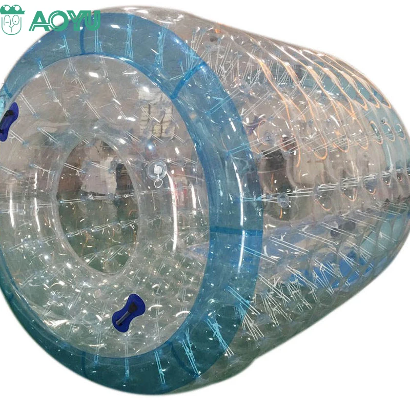Inflatable Water Walking Roller Floating PVC TPU Roll Toys Bubble Running Balloon Wheel Large Tubes Boat Pumper