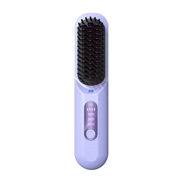 Hot Comb Straightener Electric Hair Straightener Electric Portable Hair Straightener Brush With Type C Charger
