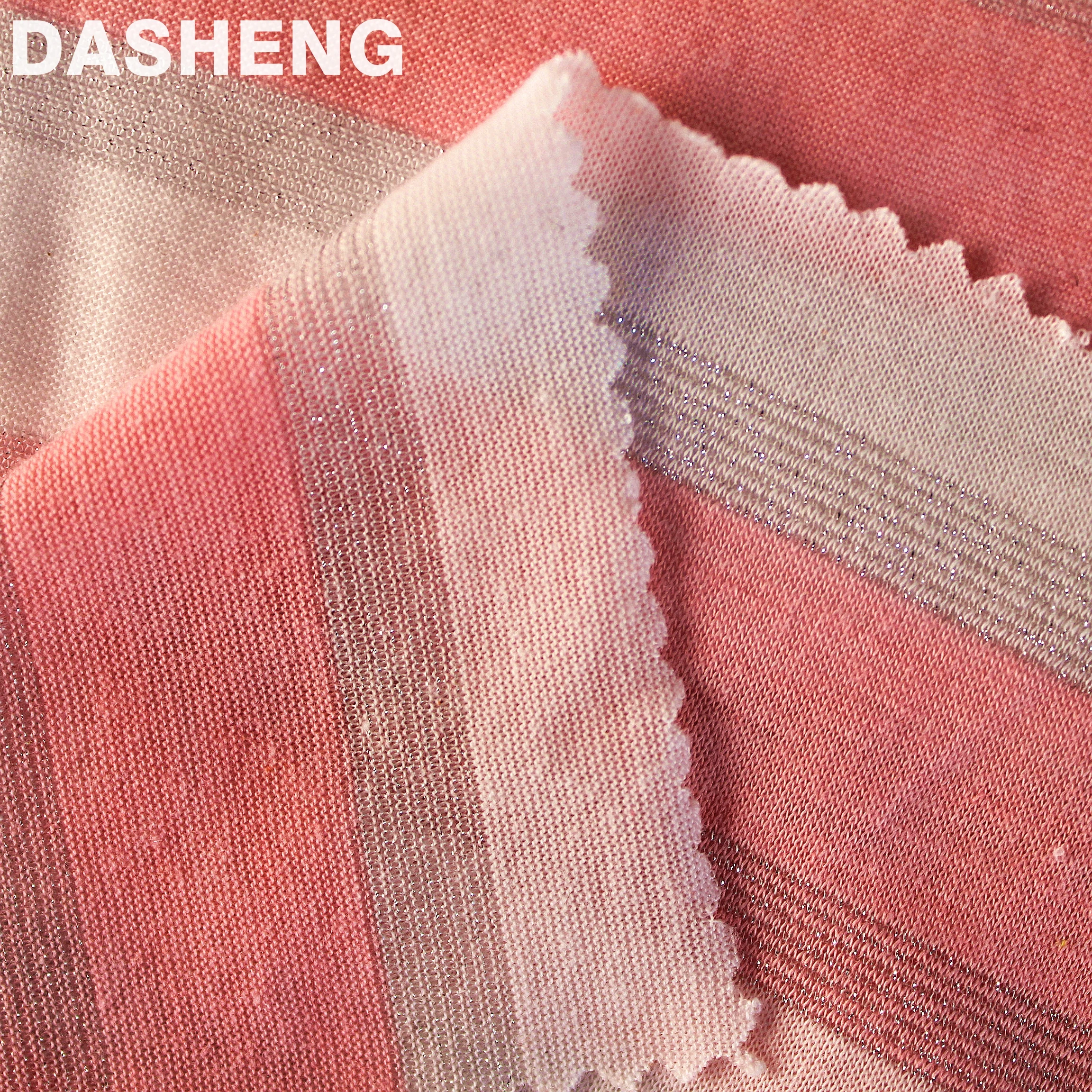 Модная летняя легкая футболка в металлическую полоску для одежды, топы, 75% полиэстер, 10% вискоза, 15% люрекс