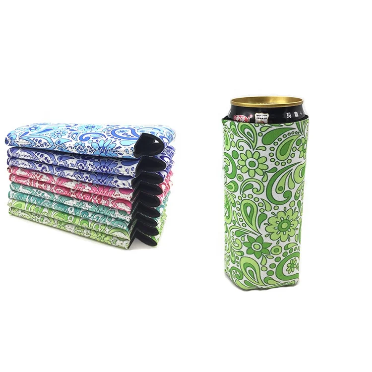 
12 oz Slim 330ml Wholesale Neoprene Beer Bottle Cooler Sleeve Sublimation Printing Neoprene Beer Bottle Can Cooler Holder 