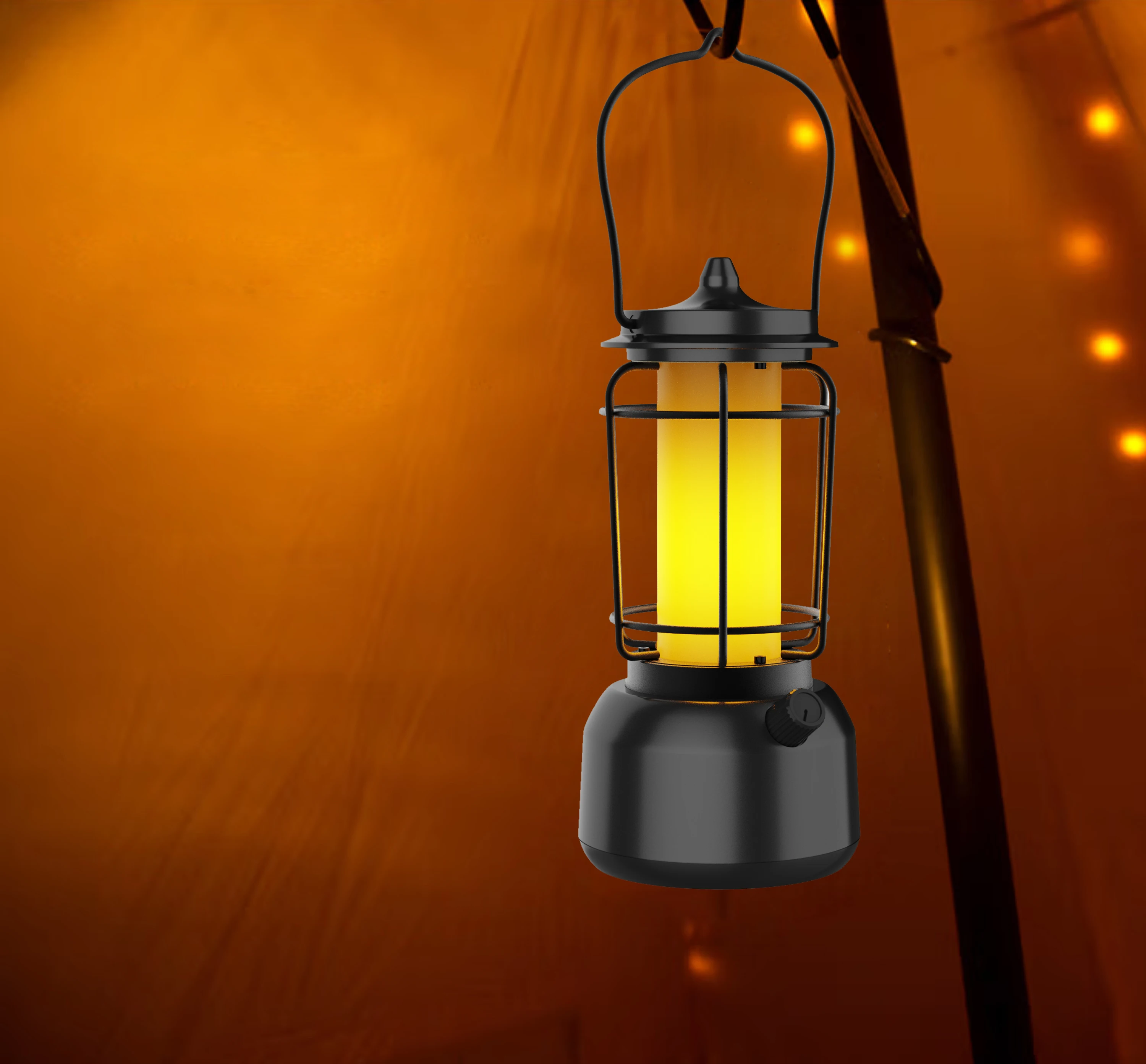Multi-functional Retro Antique Outdoor Portable Tent Camping Lantern with