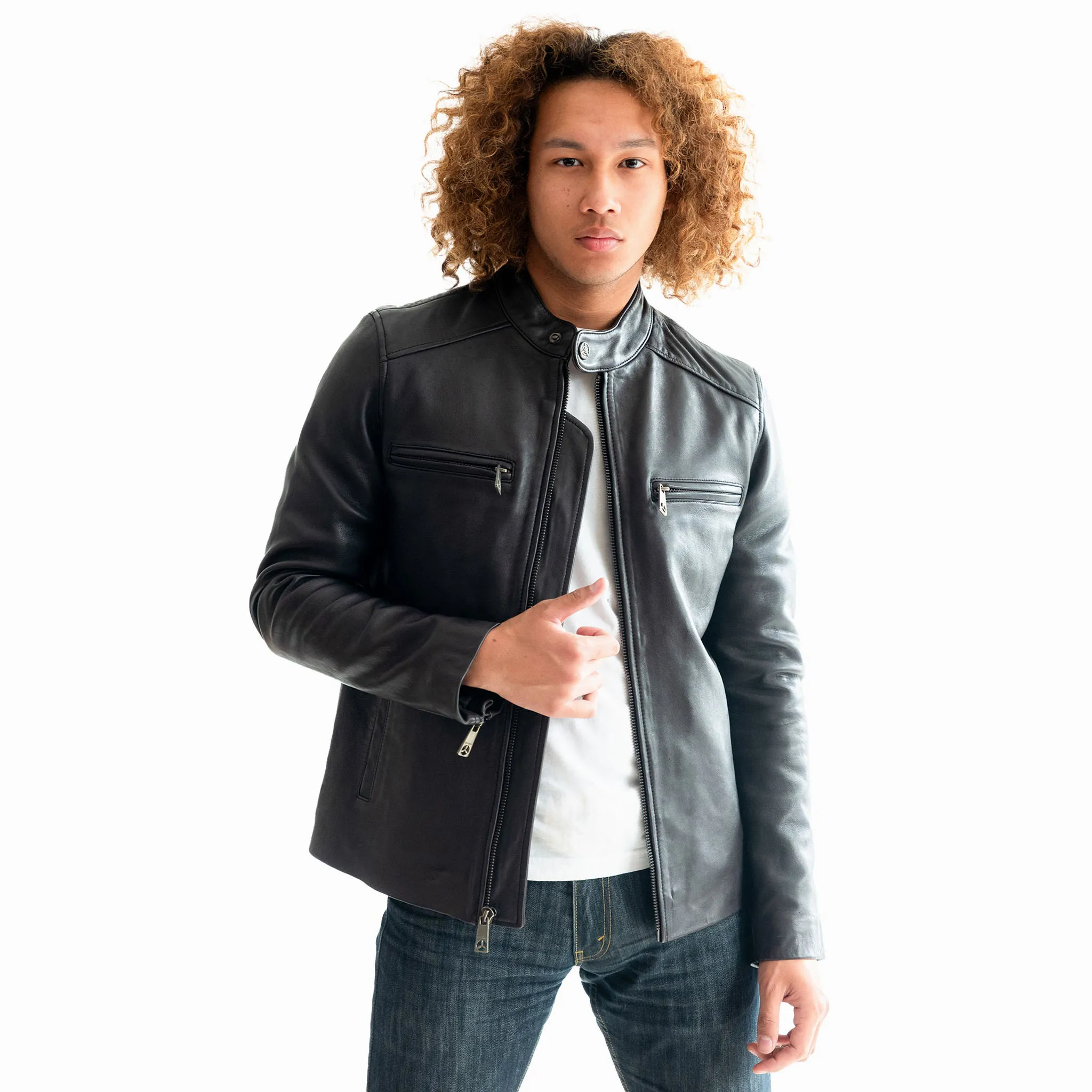 2024 Motorcycle Driver Jacket Leather Jackets High Quality Men Motorcycle Jacket