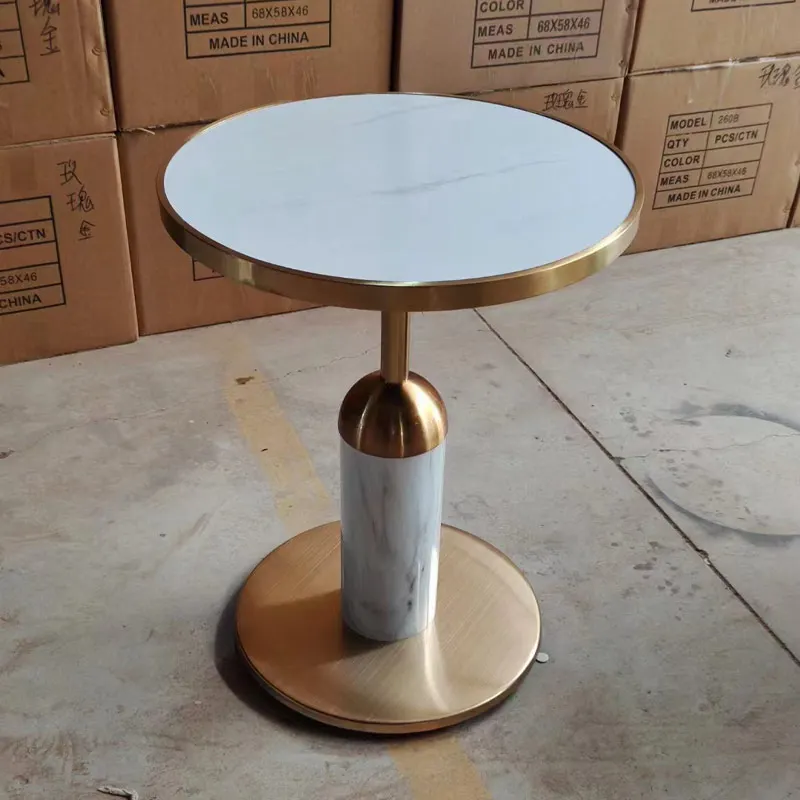 2023 Newest Modern Simple Design Marble Top Tea Coffee Table Dining Table