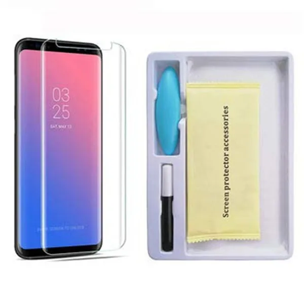 
Full Glue Tempered Glass S8 S9 Plus Note8 Note9 UV Nano Liquid Screen Protector For Samsung S10 