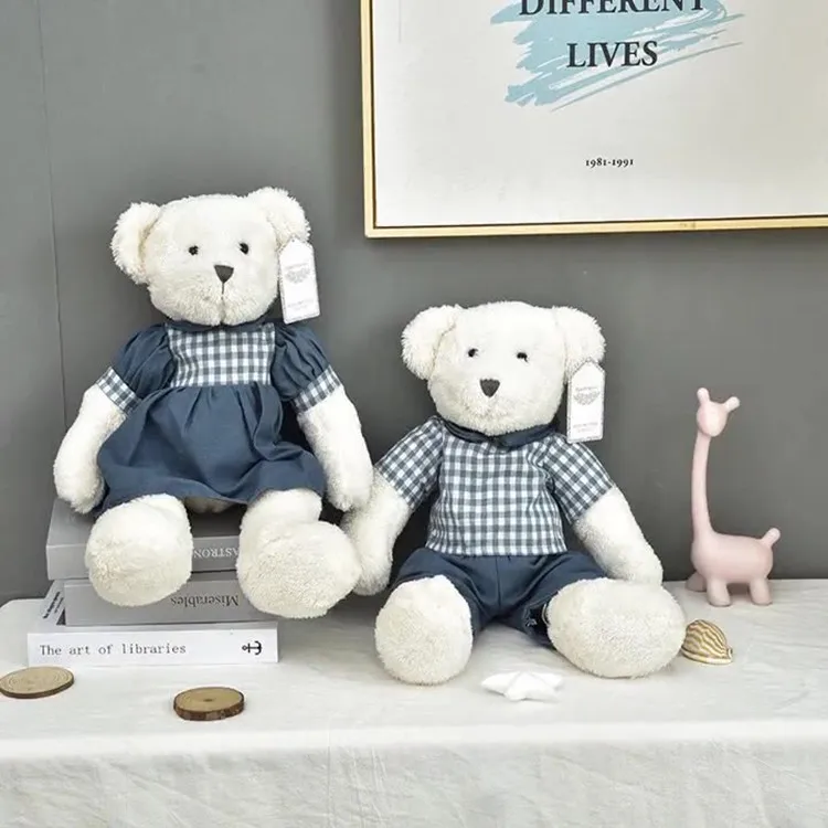 High quality stuffed animal pp cotton pink white gift giant love heart teddy bear plush doll