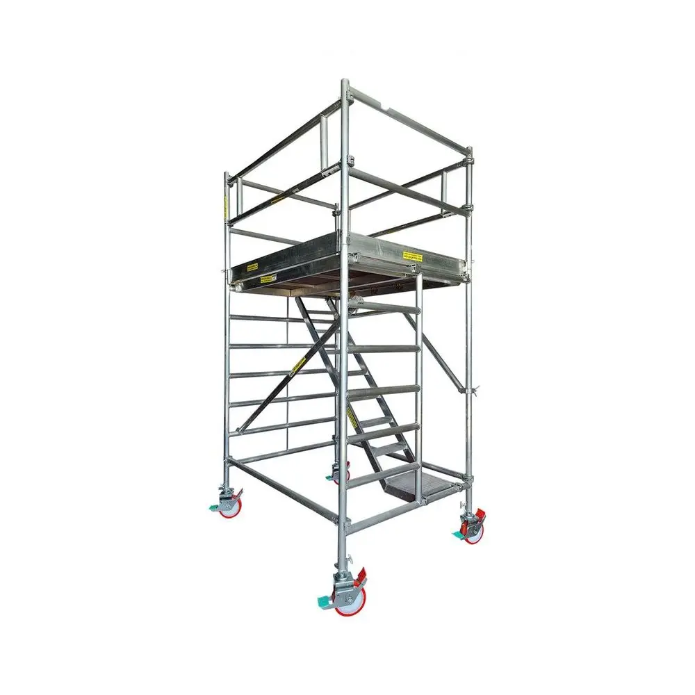 Aluminum Movable Scaffolding For Quick Assembly Of The Facade Is Used For Building Construction Platforms