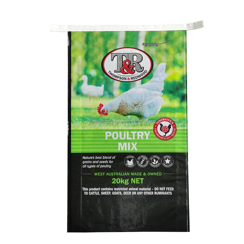 China Manufacturer Empty Sacks Transparent PP Woven Packing Bag 25kg 50kg for Rice Flour Chicken Feed