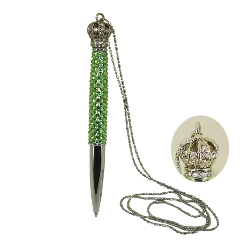 Оригинальный дизайн в форме короны милое ожерелье шариковая ручка ручной работы хрустальные шариковые ручки