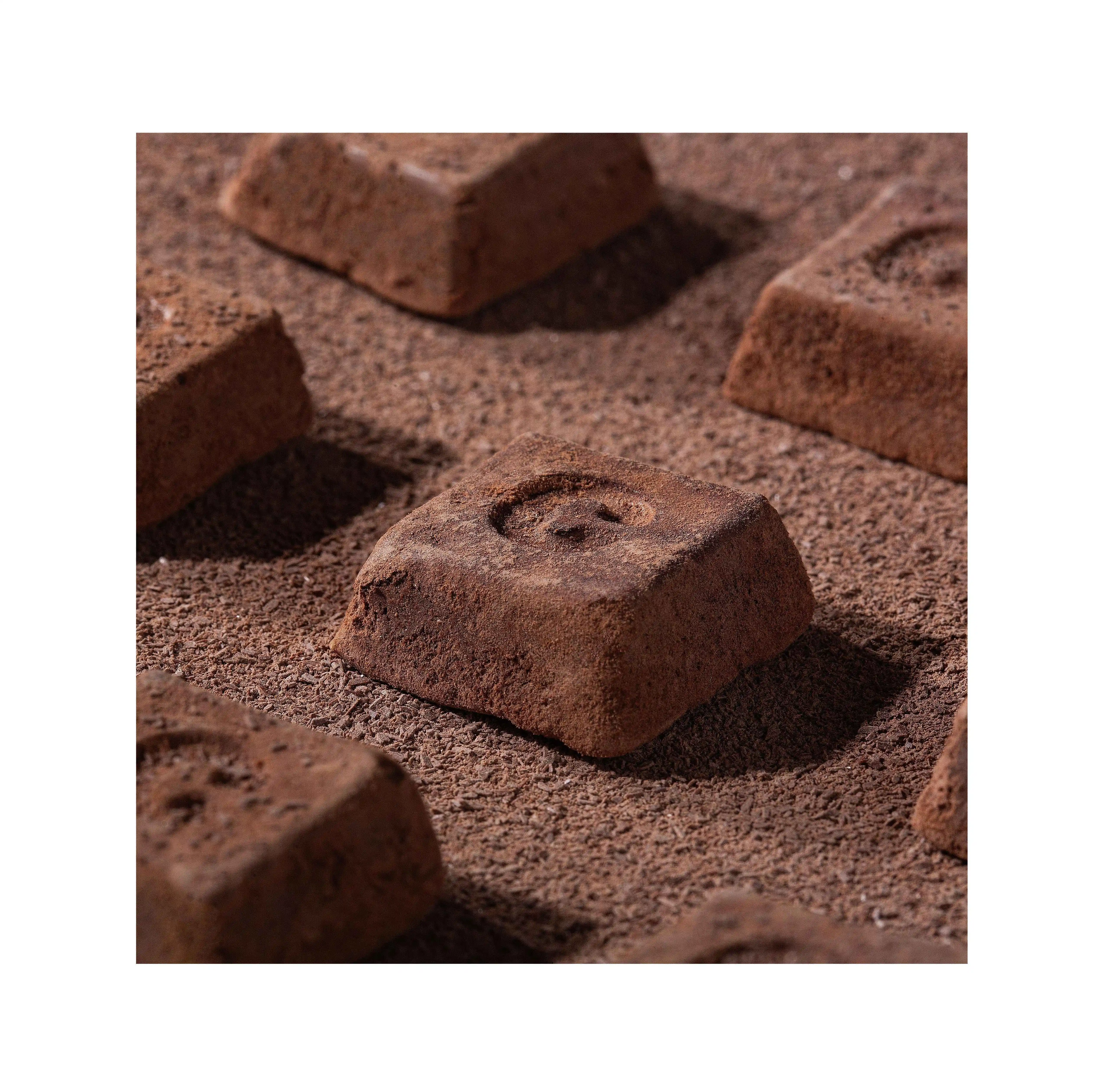 personalized chocolate asian food almond chocolate in square shape