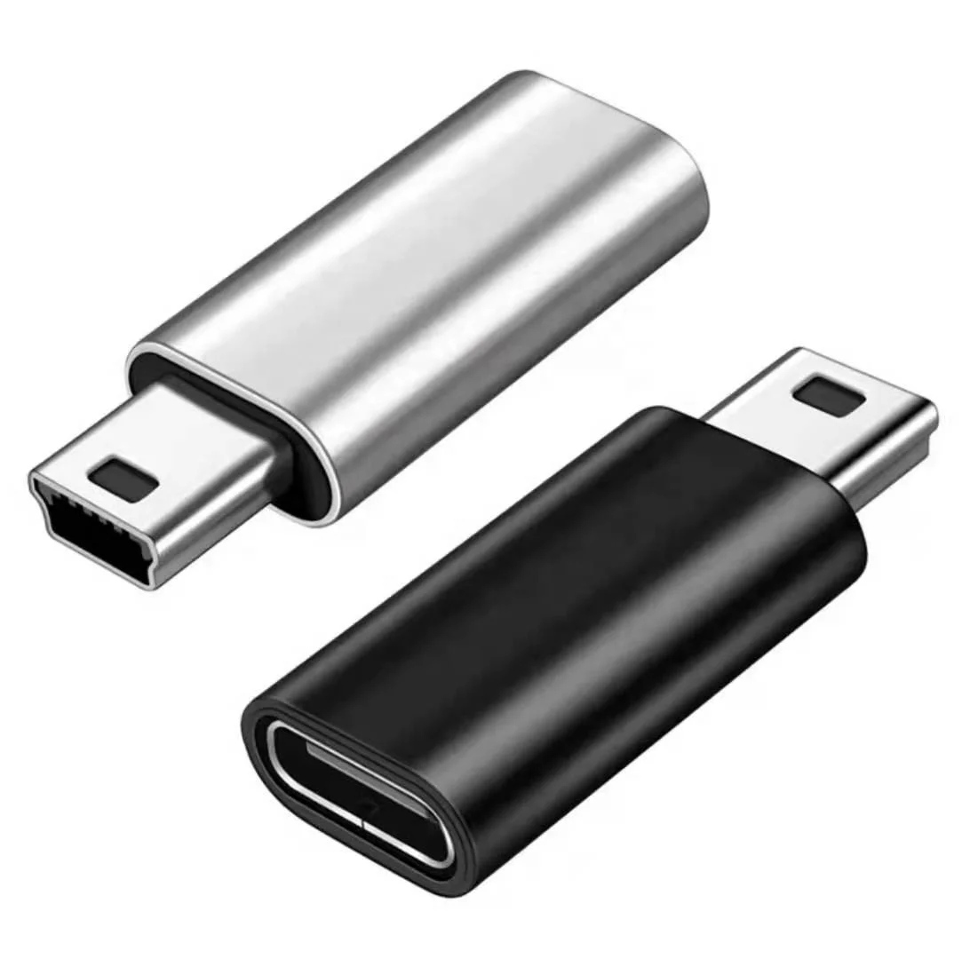 Aluminum Mini Usb 2.0 Mini B Male To Type C Usb C Usb-c Female Converter Adapter
