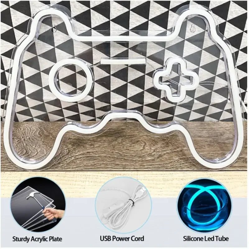 Лидер продаж неоновые огни в форме игры контроллер геймпада СВЕТОДИОДНЫЙ знак подарки для игровой зоны вечеринки настенный светильник домашнего декора